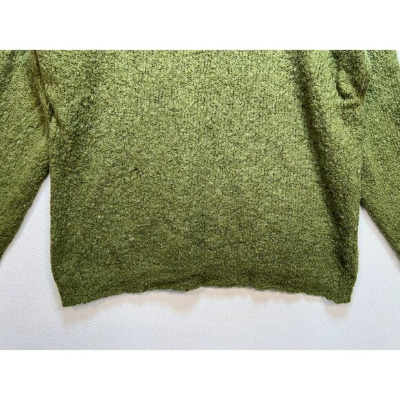 Cabelas Mens Pullover Sweater Size XL Green Knit Shawl Collar Wool Blend - Picture 12 of 13